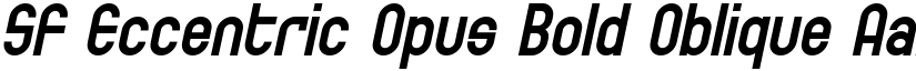 SF Eccentric Opus Bold Oblique font