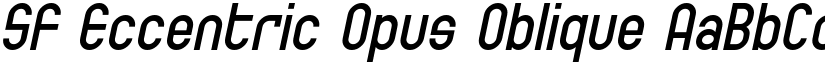 SF Eccentric Opus Oblique font