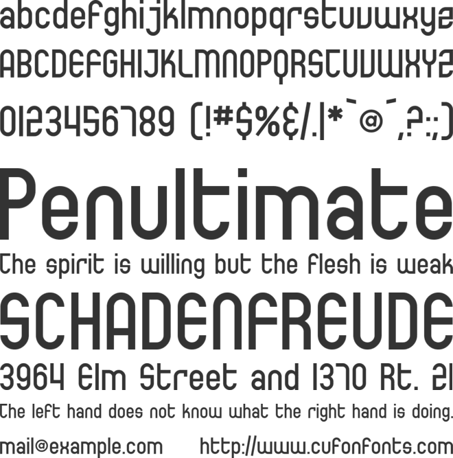 SF Eccentric Opus font preview