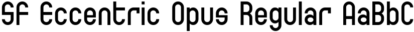 SF Eccentric Opus Regular font