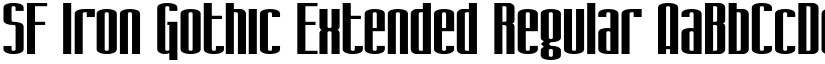 SF Iron Gothic Extended Regular font