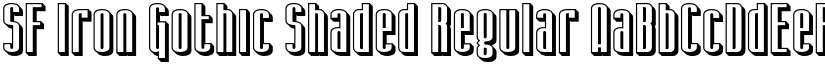 SF Iron Gothic Shaded Regular font