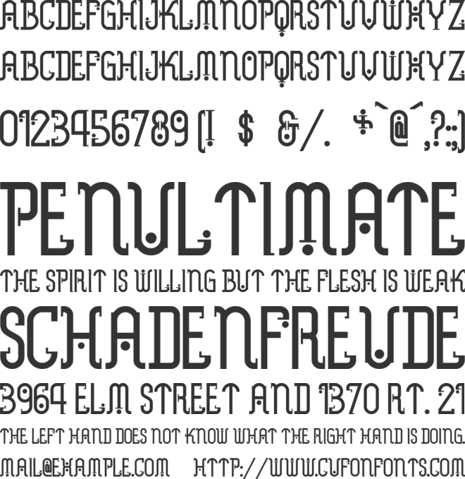 Metropolis font preview