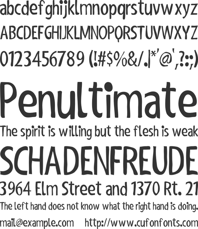 Shaky Hand Some Comic font preview