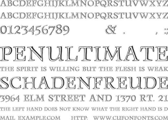 Monument font preview