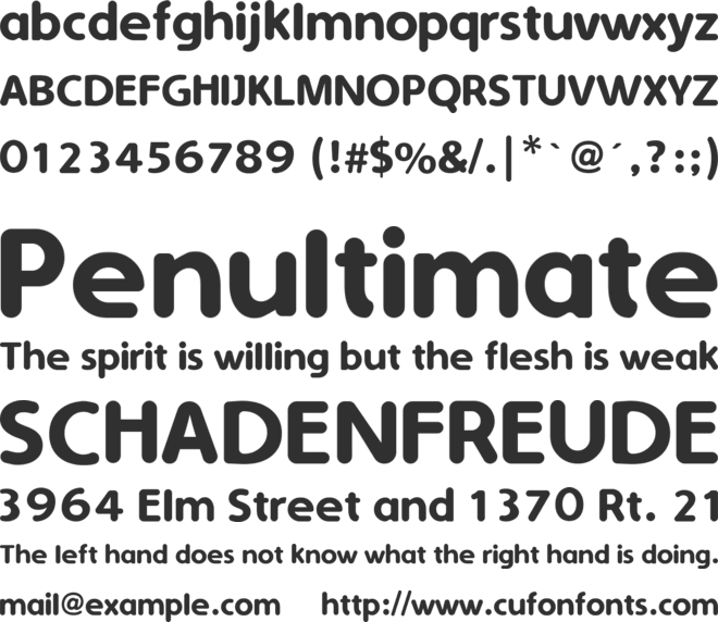 Simply Rounded font preview