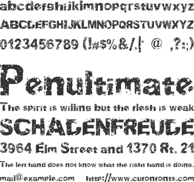 SoulMission font preview