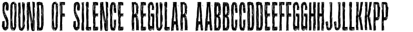 Sound of silence Regular font