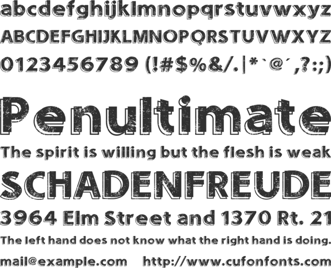 Sounds Eroded font preview
