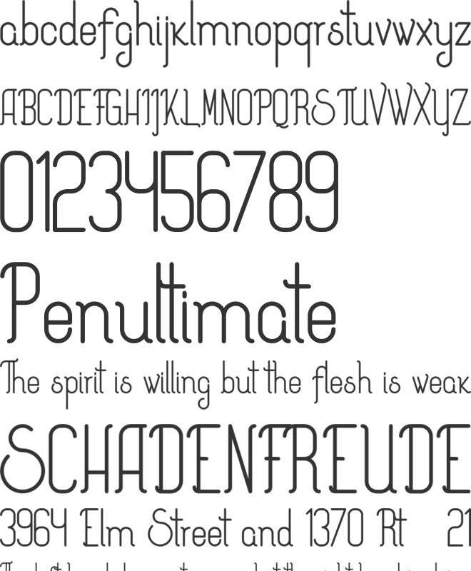 Splendor font preview