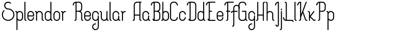 Splendor Regular font