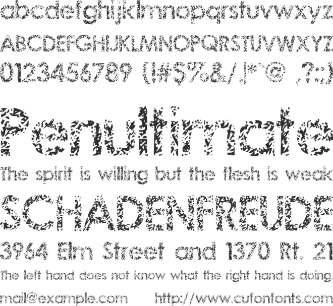 Staccatissmo font preview