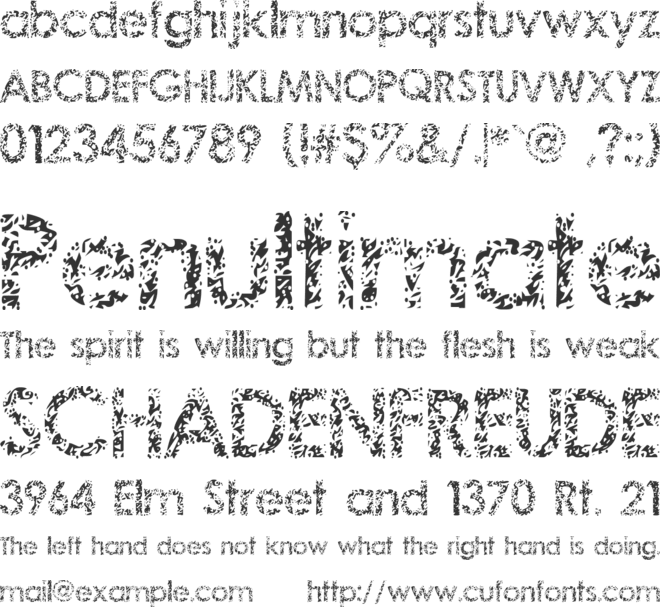 Staccatissmo font preview