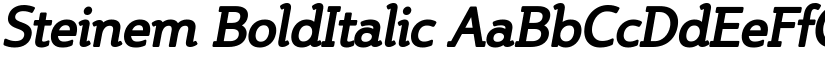 Steinem BoldItalic font
