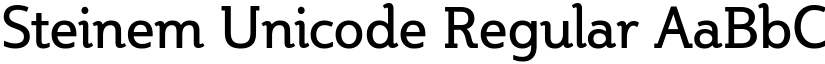 Steinem Unicode Regular font