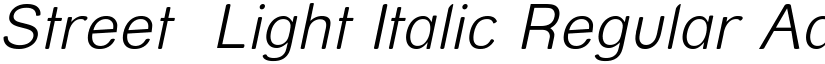 Street  Light Italic Regular font