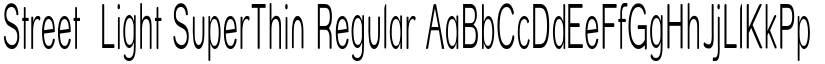 Street  Light SuperThin Regular font