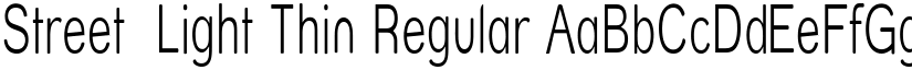 Street  Light Thin Regular font