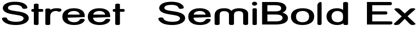 Street  SemiBold Expanded Regular font