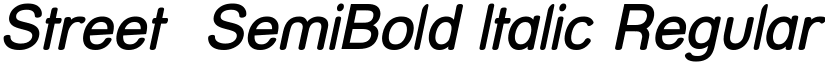 Street  SemiBold Italic Regular font