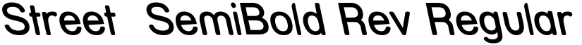 Street  SemiBold Rev Regular font