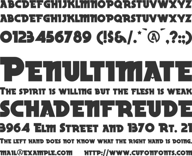 Becker Black NF font preview