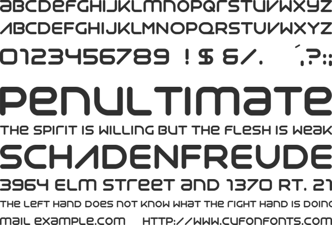 Syntha font preview