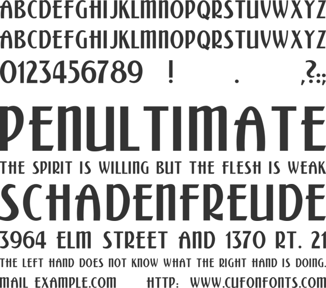 Kalenderblatt Grotesk font preview