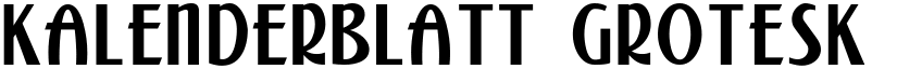 Kalenderblatt Grotesk font