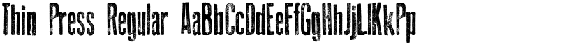 Thin Press Regular font