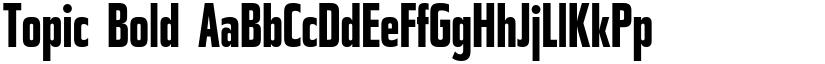 Topic Bold font