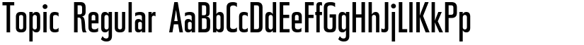 Topic Regular font