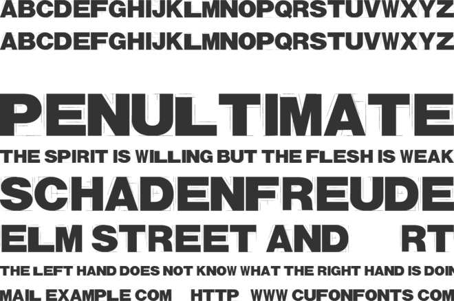 Tracion font preview