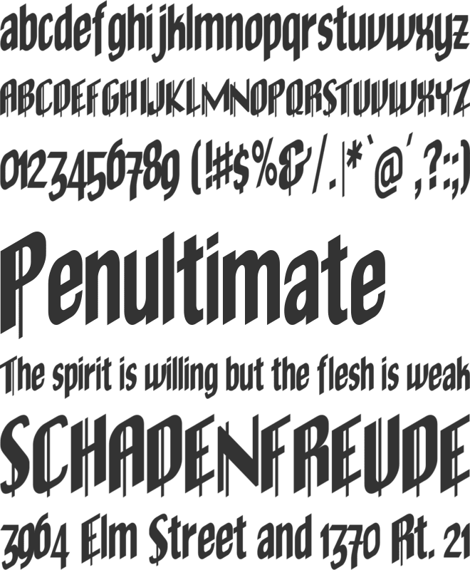 Olde Chicago font preview