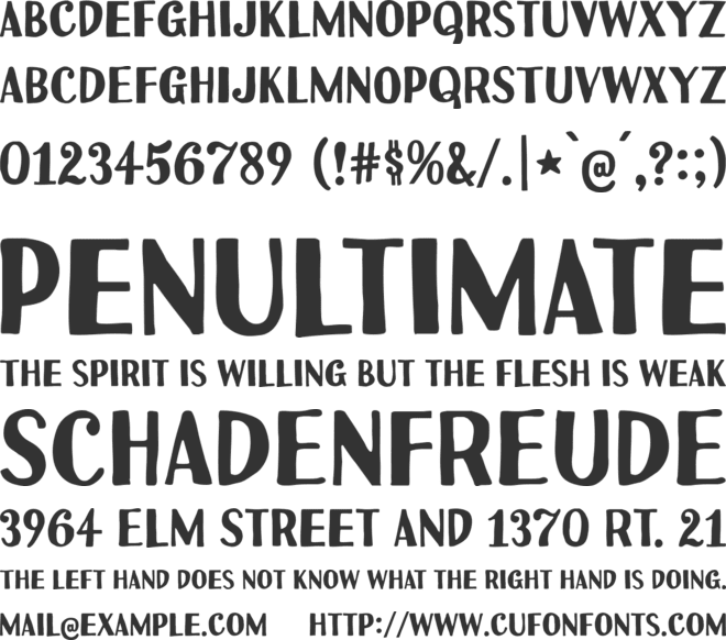 Uchiyama font preview