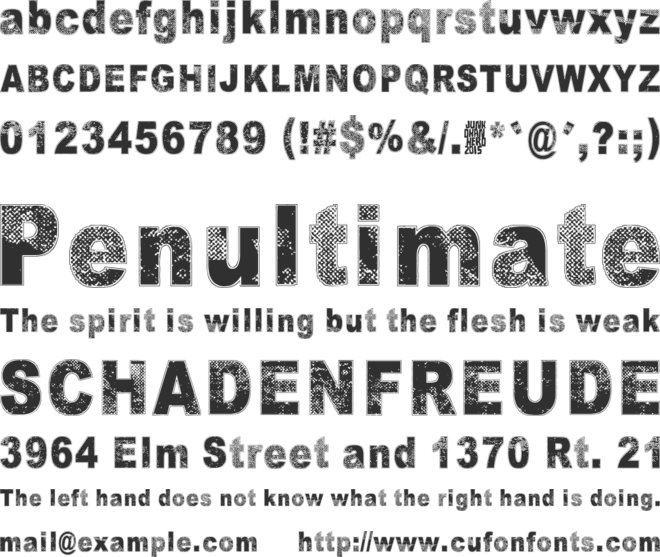 Under the influence font preview