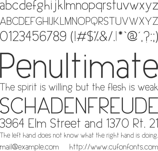 Urban Elegance font preview