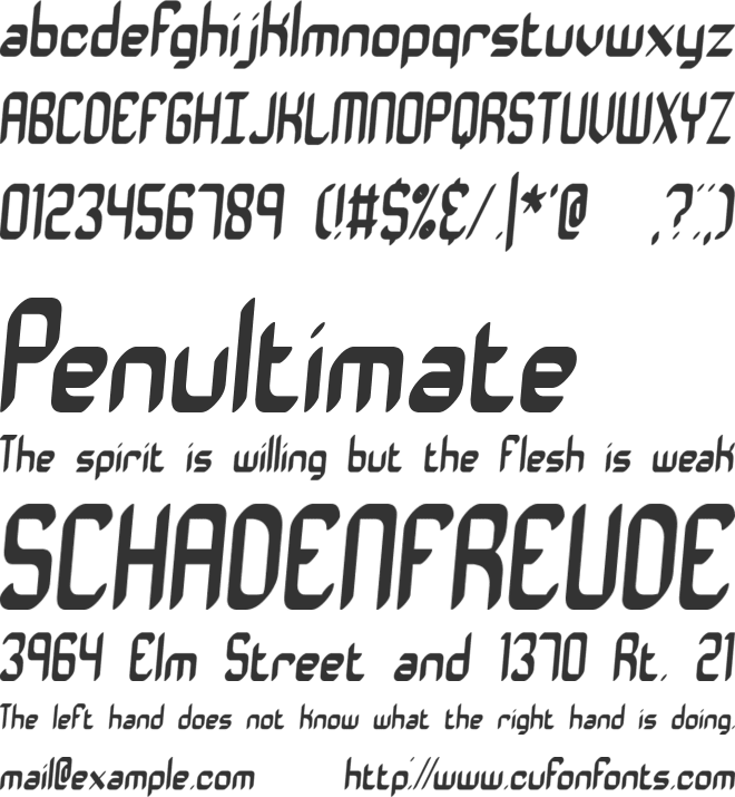 Vantage BRK font preview