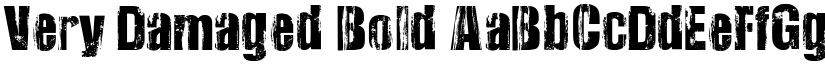 Very Damaged Bold font