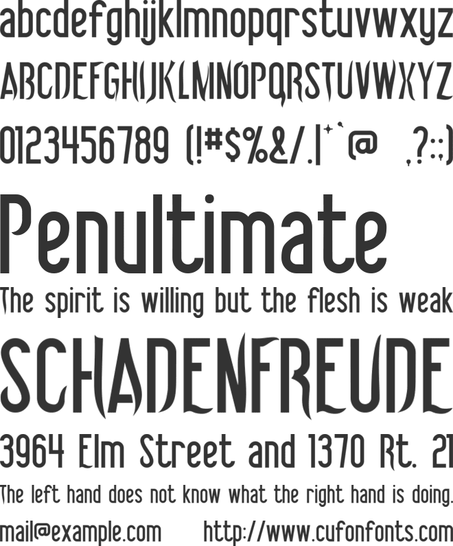 Vibrolator font preview