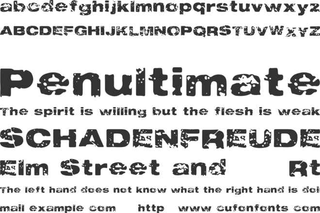 Vtks 785 VRZA font preview