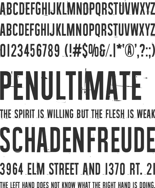 Waste of time font preview