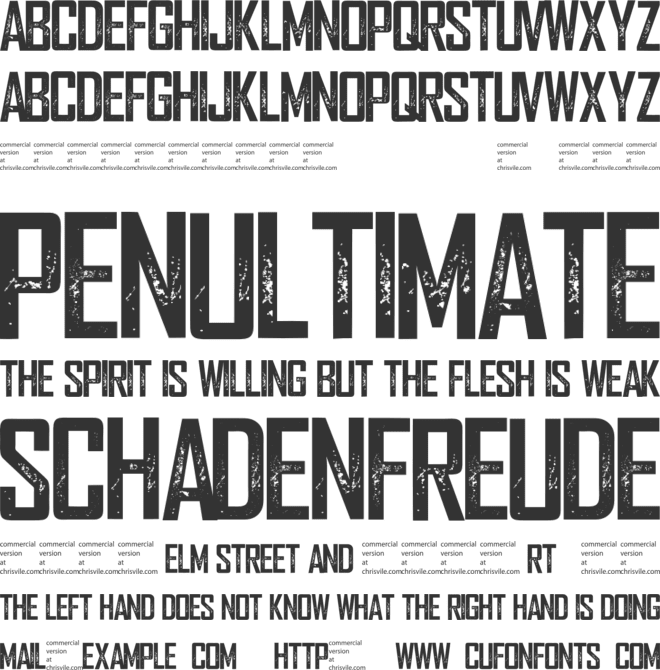 We are Depraved font preview