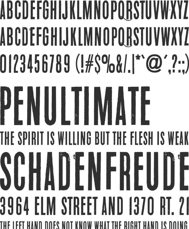 White Elephant font preview