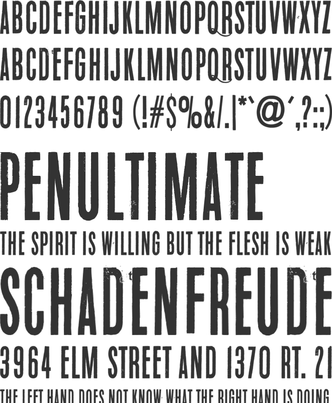 White Elephant font preview