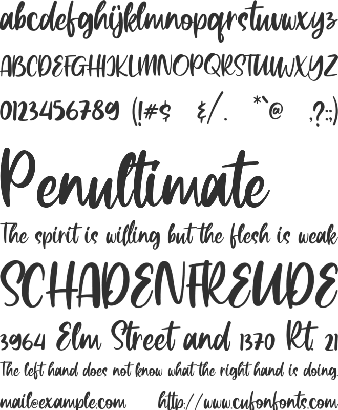 Wakeup font preview