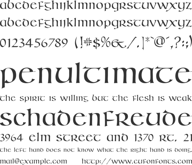 Kells SD font preview