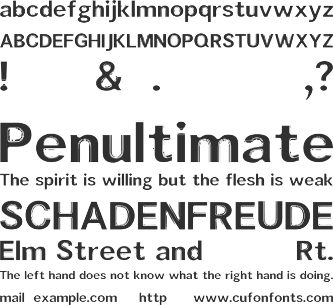 Moulded Saji font preview