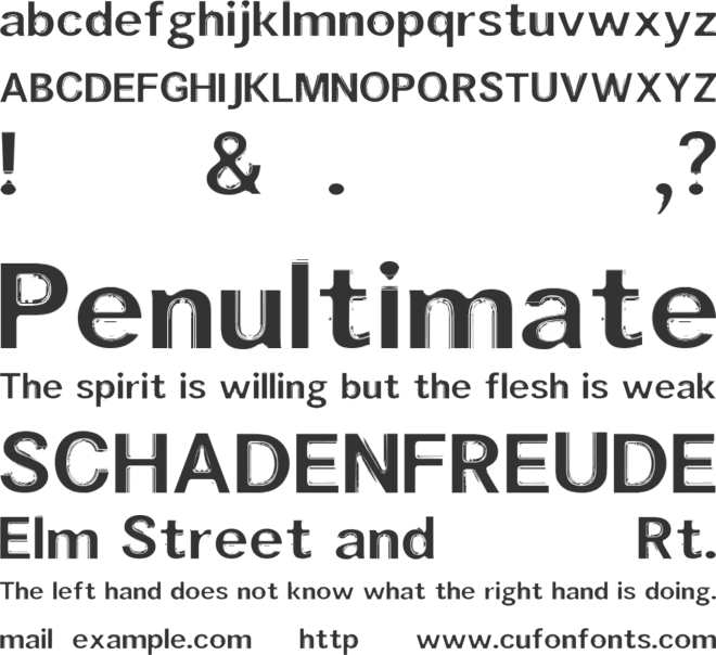 Moulded Saji font preview