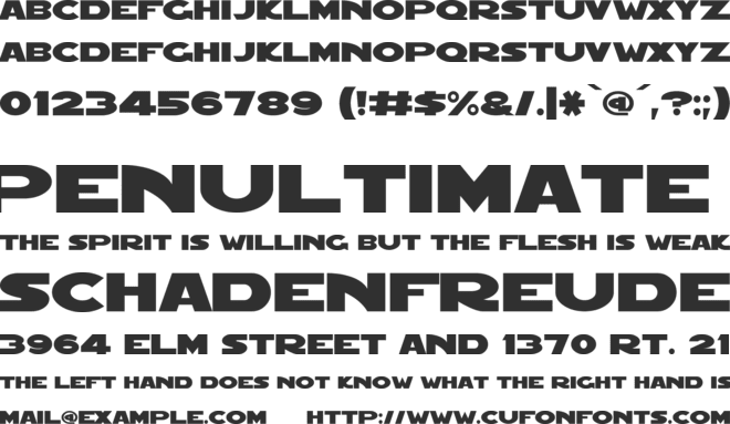 RedFive font preview